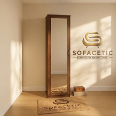 Single Door Walnut Color Wardrobe