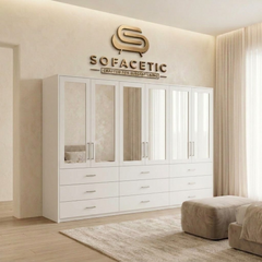 6 Door white color Wardrobe