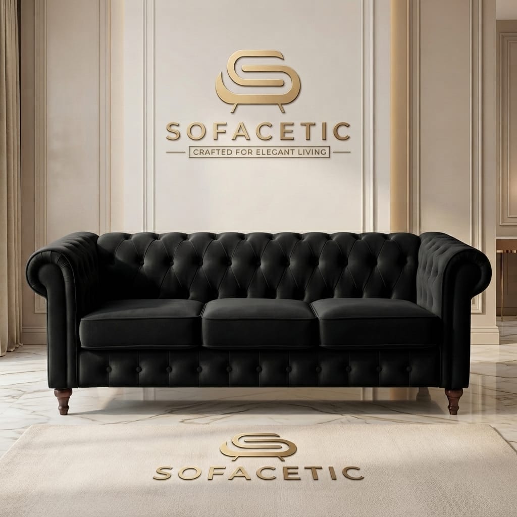 Olympia Chesterfield  Plush velvet Sofa Set