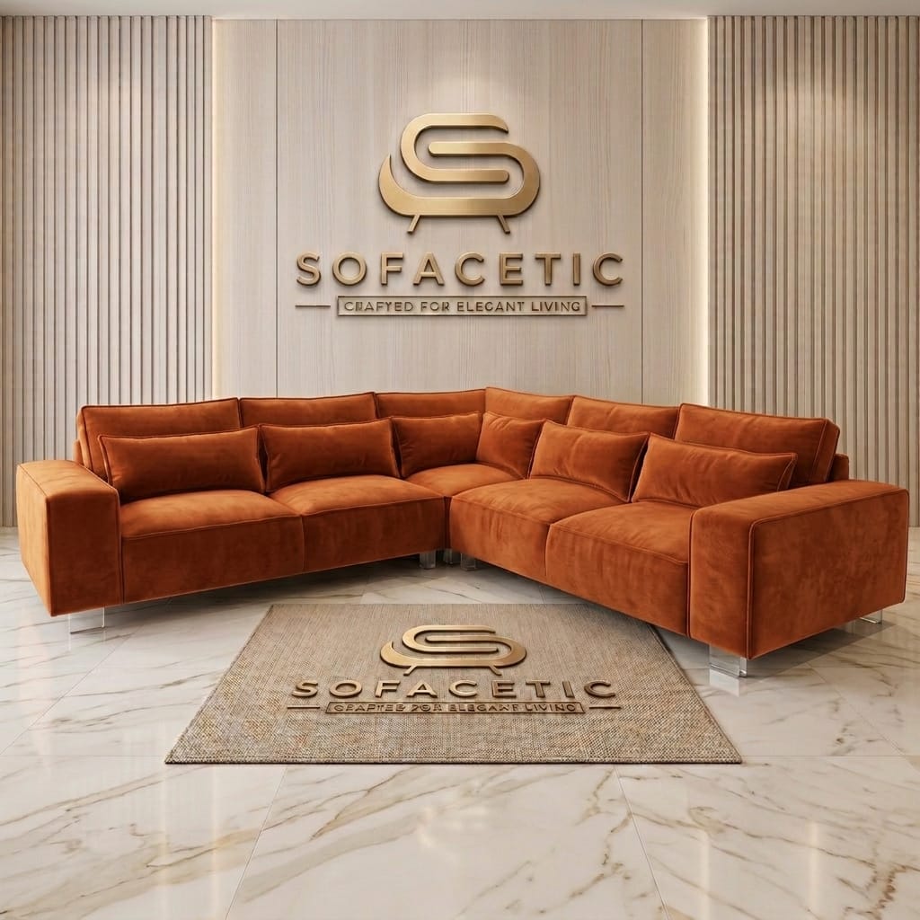 Salon Plush Velvet Sofa