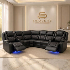 Orlando Recliner Sofa Black Set
