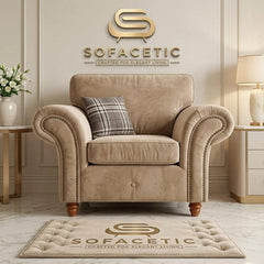 Juxen Plush Velvet Designer Sofa Set