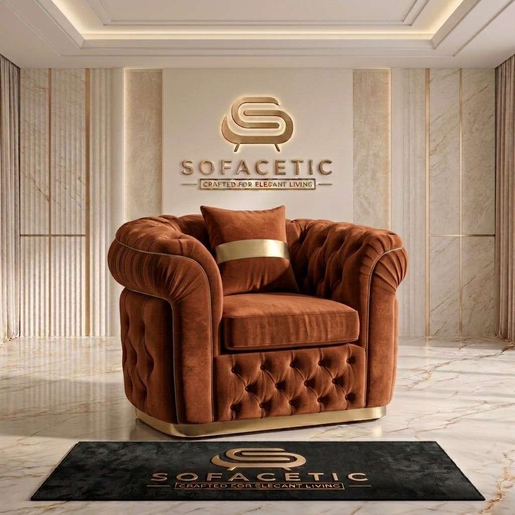 Madrid Plush Velevt Chesterfield Sofa Set
