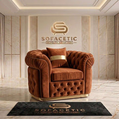 Madrid Plush Velevt Chesterfield Sofa Set