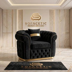Madrid Plush Velevt Chesterfield Sofa Set