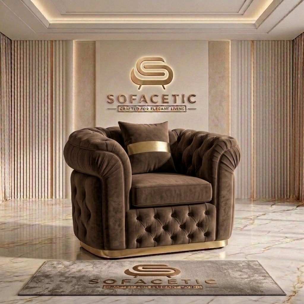 Madrid Plush Velevt Chesterfield Sofa Set