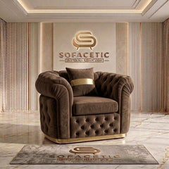 Madrid Plush Velevt Chesterfield Sofa Set