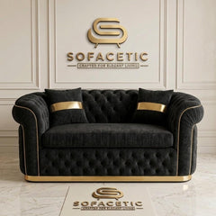 Madrid Chenile Fabric Chesterfield Sofa Set
