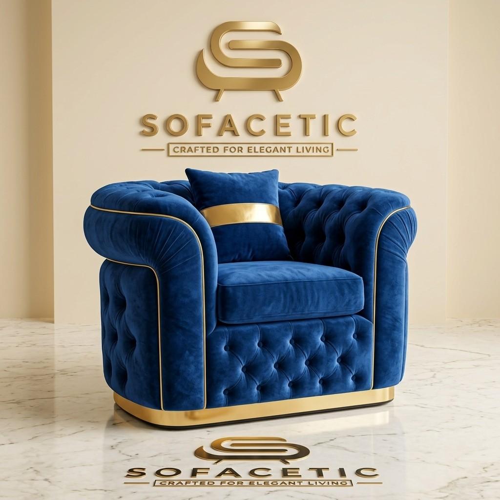 Madrid Plush Velevt Chesterfield Sofa Set
