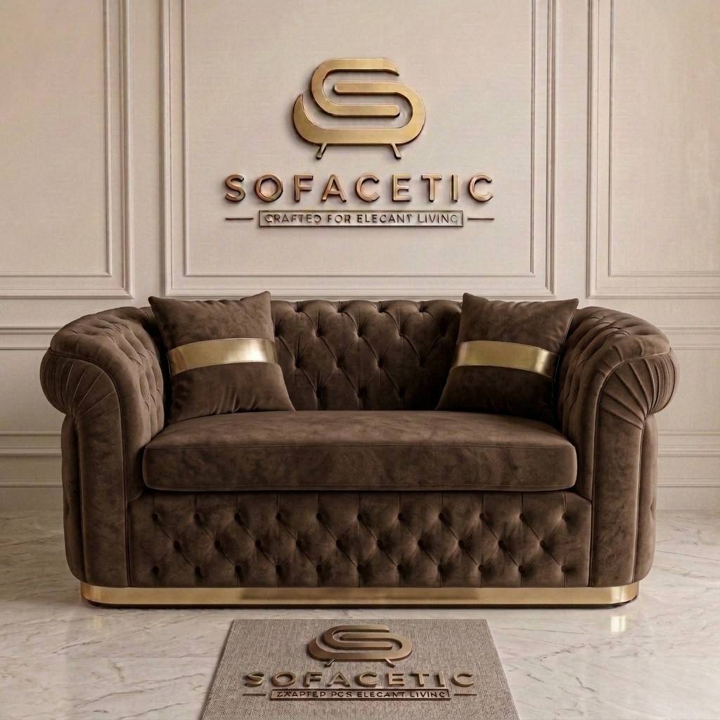 Madrid Plush Velevt Chesterfield Sofa Set
