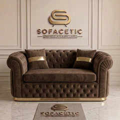 Madrid Plush Velevt Chesterfield Sofa Set