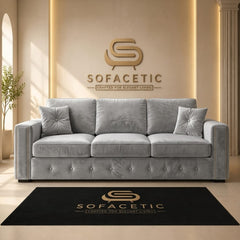 Ruby Alaska Plush velvet Sofa Set