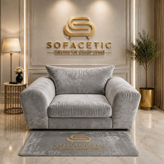 Rivo Plush  Velvet Fabric Sofa Set