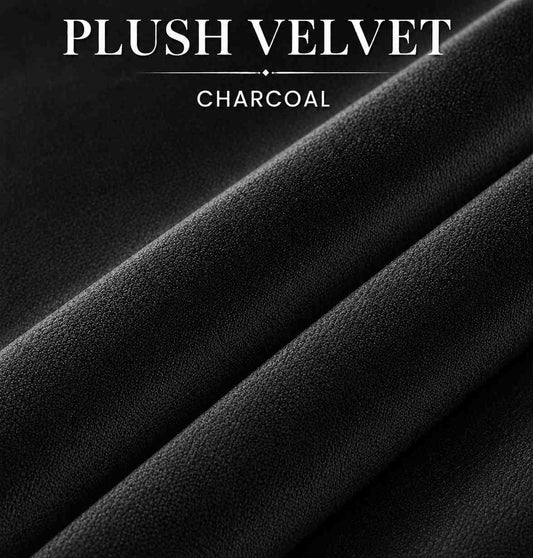 Plush Velvet Charcoal  Color Fabric