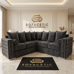 Ruby Alaska Chenile Sofa Set