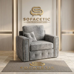 Ruby Alaska Chenile Sofa Set
