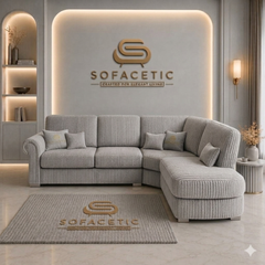 Brixa Jumbo Cord Fabric Modern Sofa Set