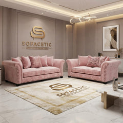 Harrison Juxon Plush velvet Sofa Set