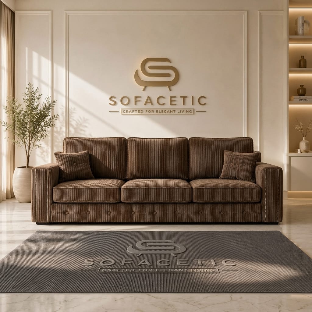 Ruby Alaska Jumbo cord Sofa Set