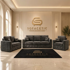 Ruby Alaska Chenile Sofa Set