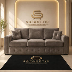 Ruby Alaska Plush velvet Sofa Set