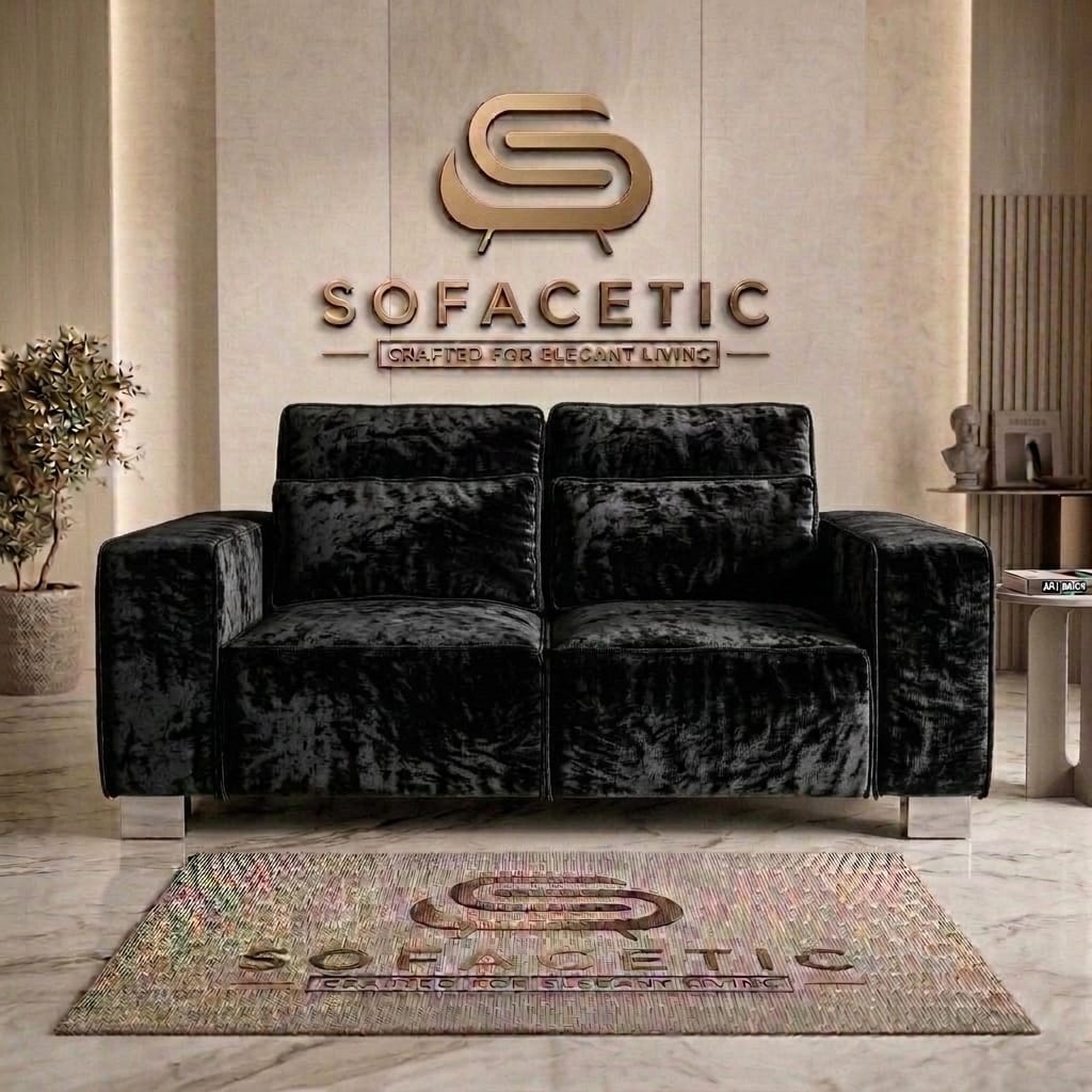 Salon Crush velvet Fabric Sofa