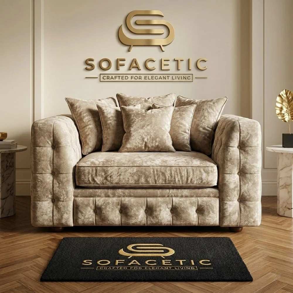 Urban Crush velvet Living Sofa Set