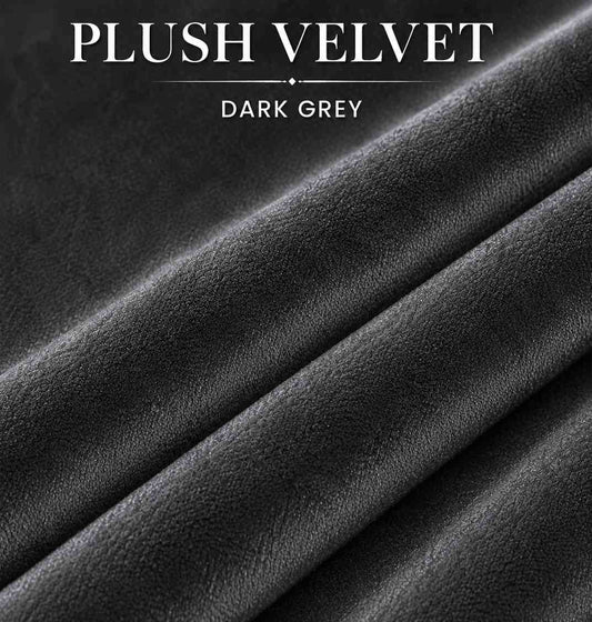 Plush Velvet Dark Grey Color Fabric