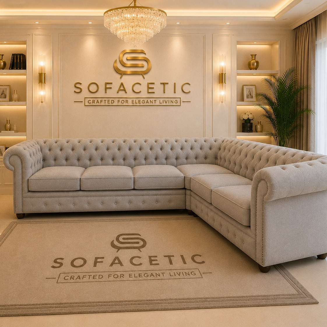 Olympia Chesterfield Naples Sofa Set
