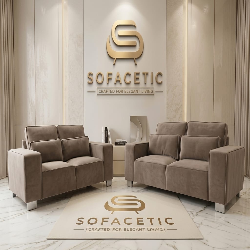 Salon Plush Velvet Sofa