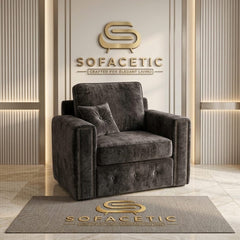 Ruby Alaska Chenile Sofa Set
