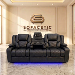 Orlando Recliner Sofa Black Set