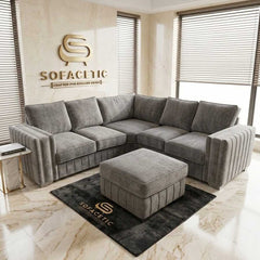 Lilly Chenille Fabric Luxury Sofa Set