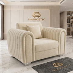Lilly Plush Velvet Fabric Luxury Sofa Set