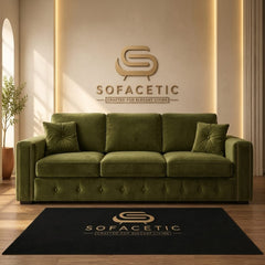 Ruby Alaska Plush velvet Sofa Set