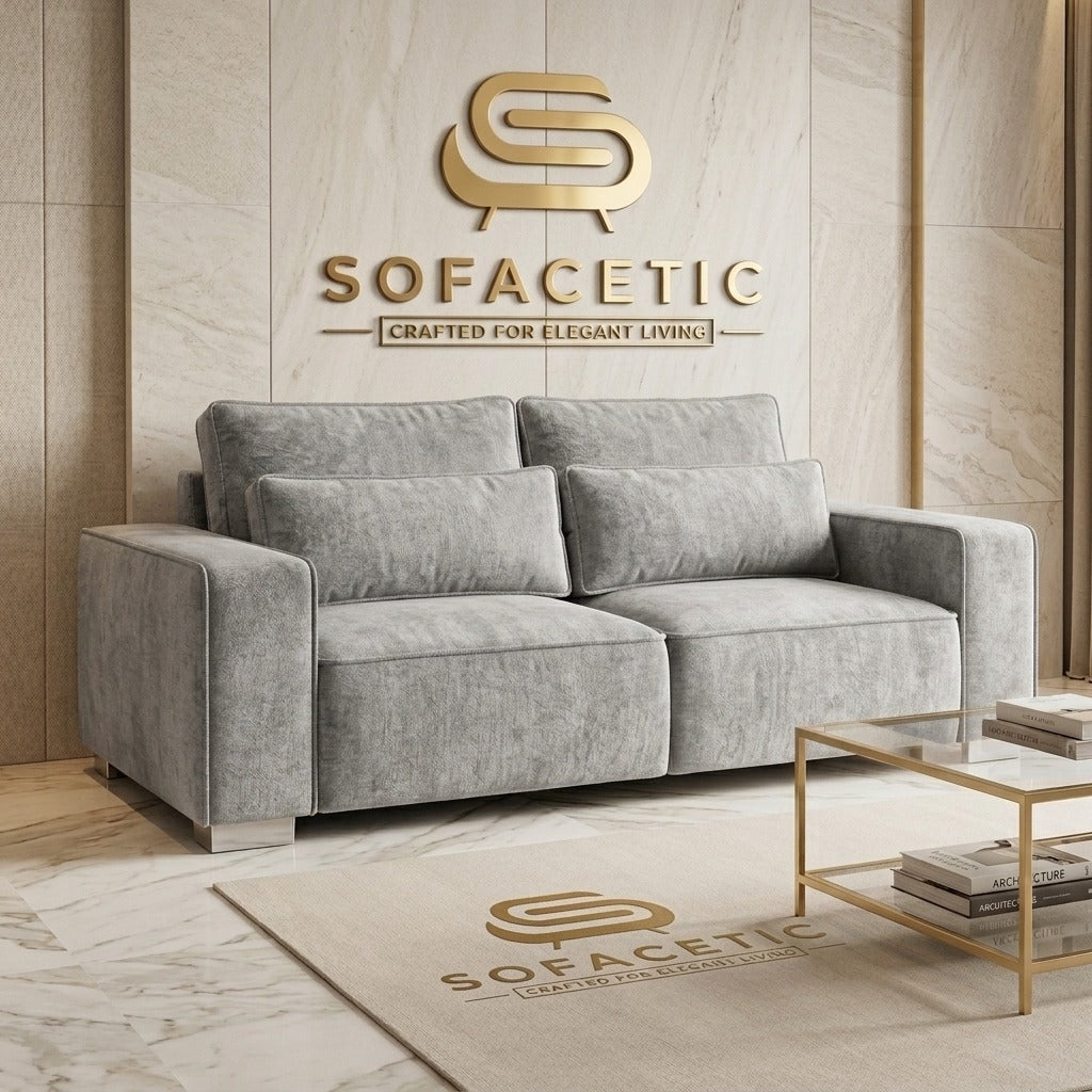 Salon Chenille Fabric  Sofa