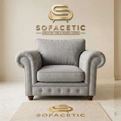 Monzi Chenille Contemporary Sofa Set