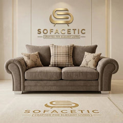 Brixa Chenile Fabric Modern Sofa Set