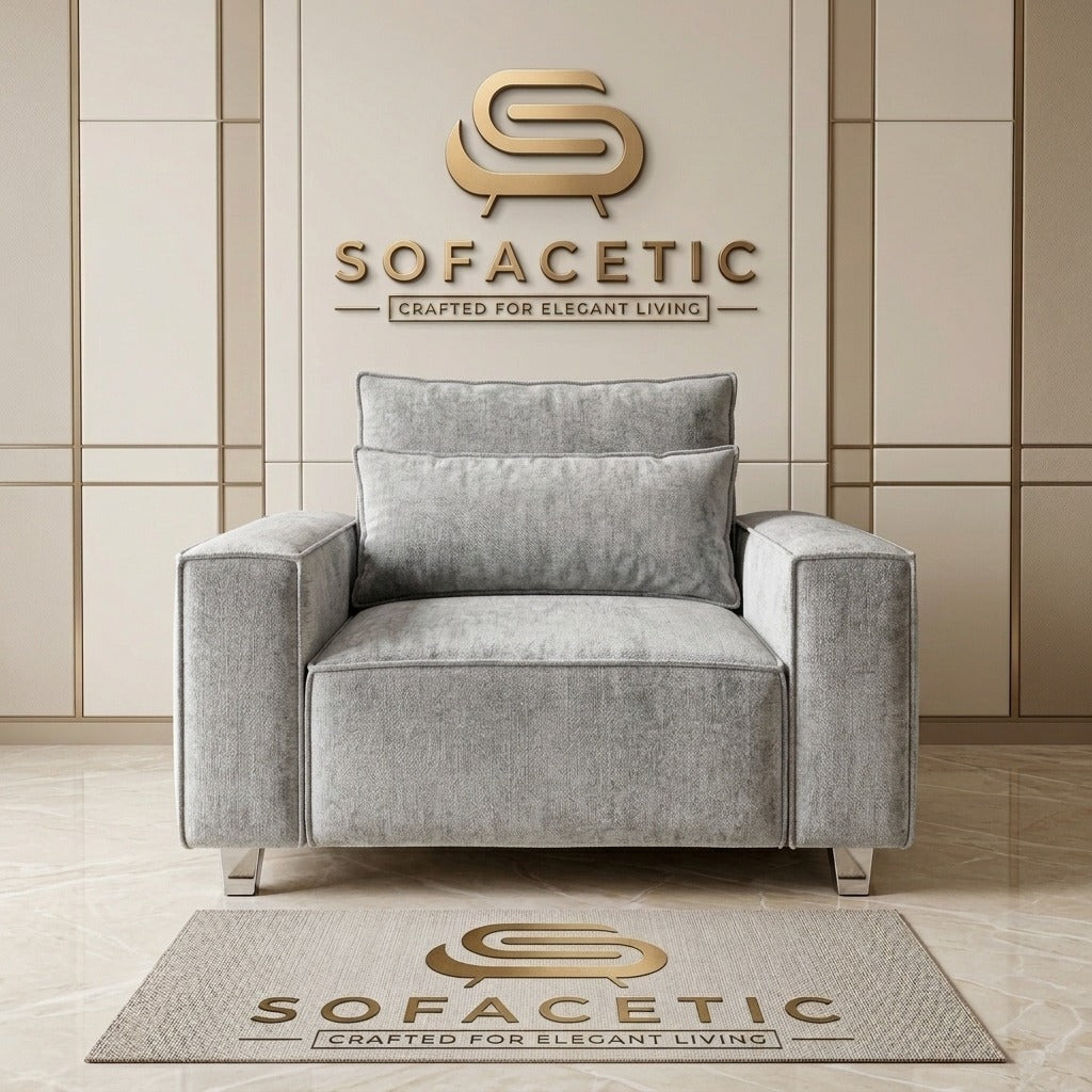 Salon Chenille Fabric  Sofa