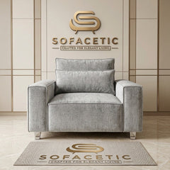 Salon Chenille Fabric  Sofa