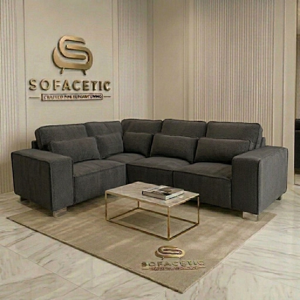 Salon Chenille Fabric  Sofa