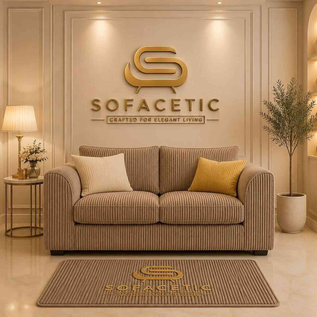 Rivo Jumbo Cord Fabric Sofa Set