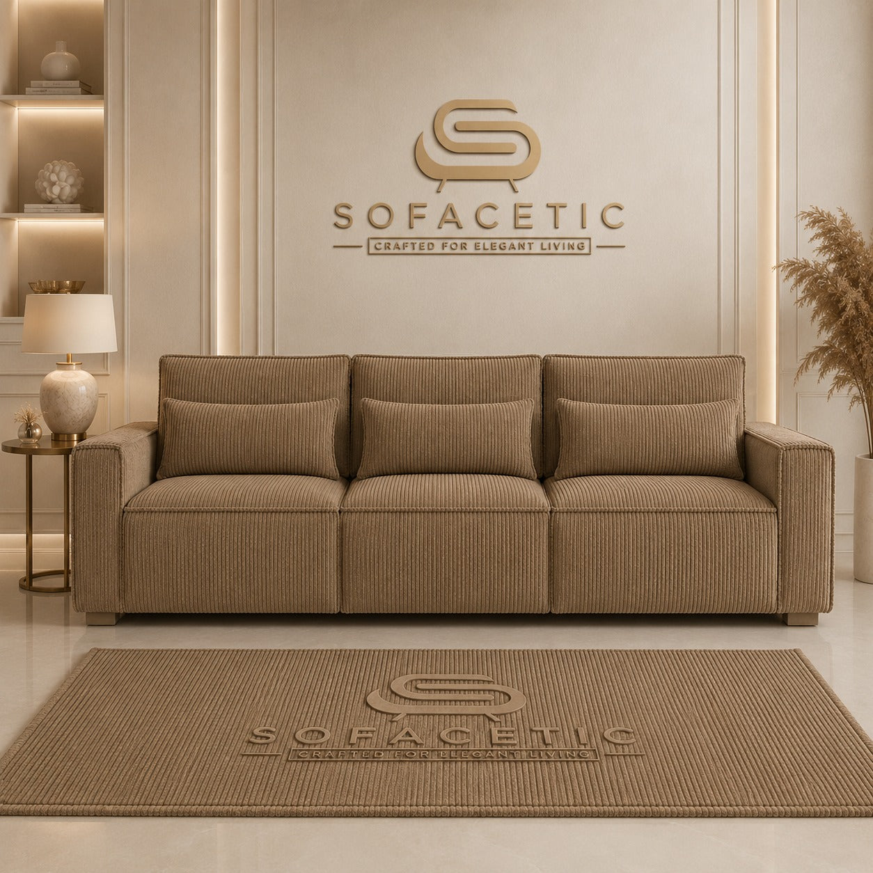Sleefy Jumbo Cord Comfort Sofa Set