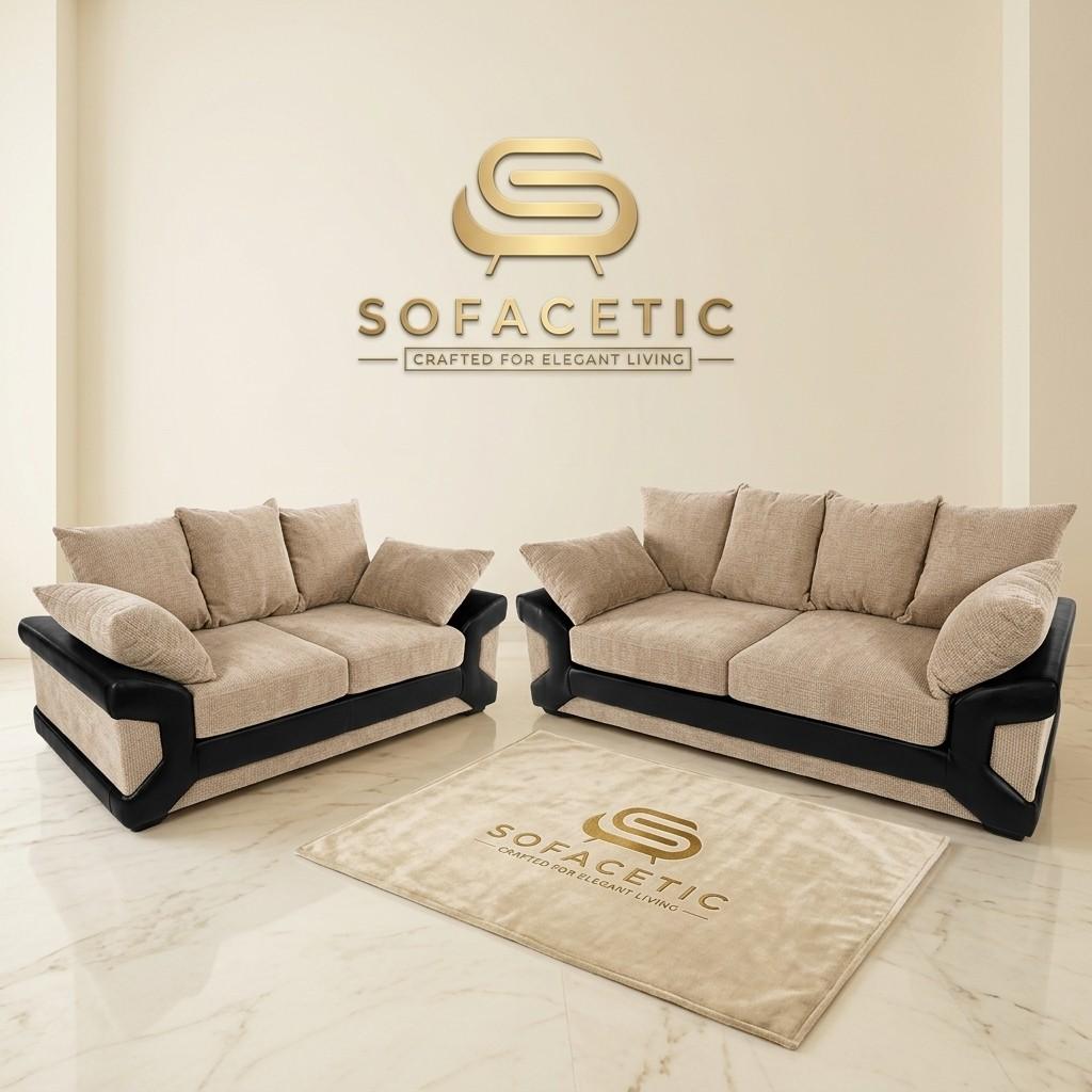 Dino Chenille Modern Sofa Set