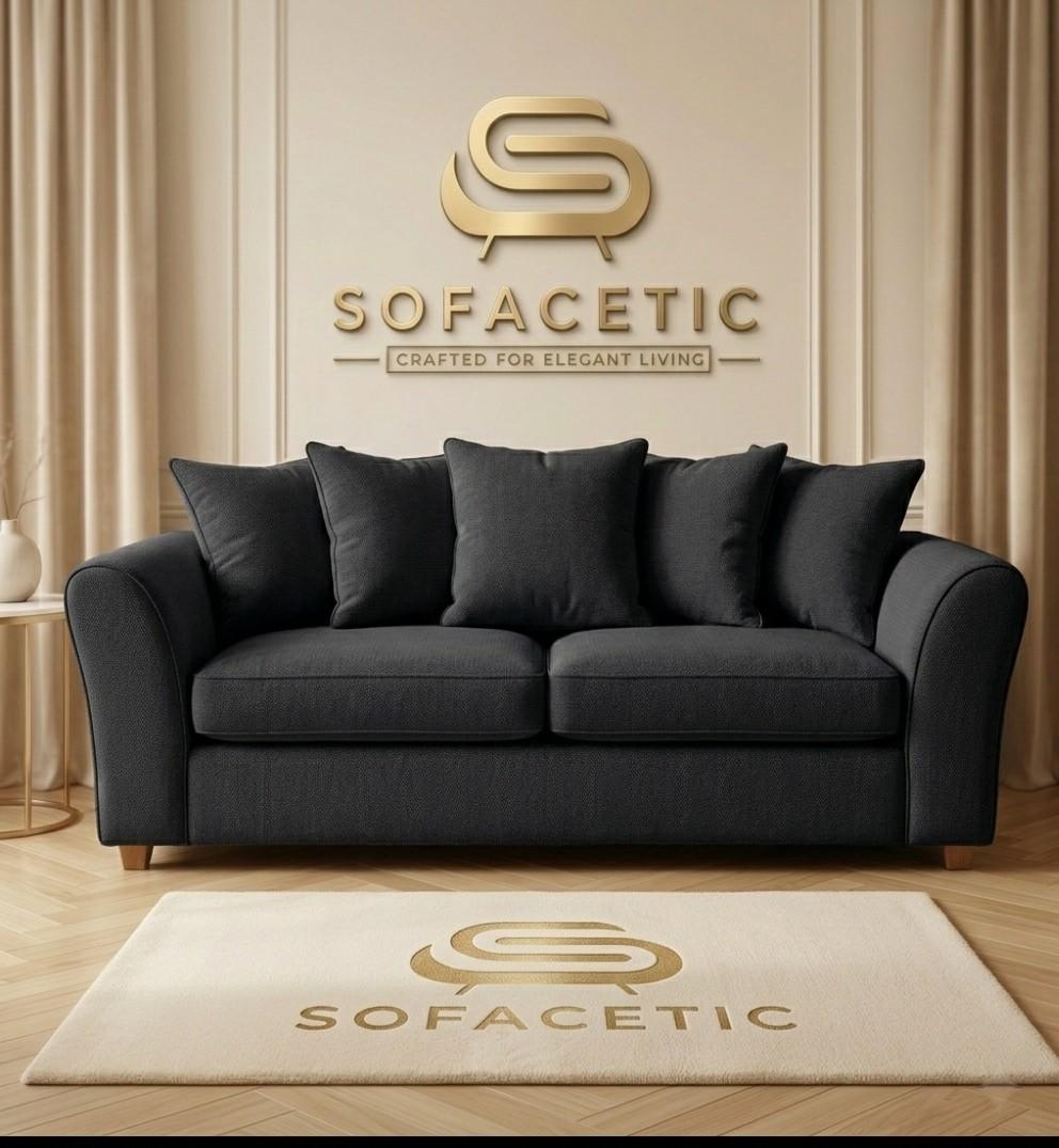 Rivo Chenille Fabric Sofa Set