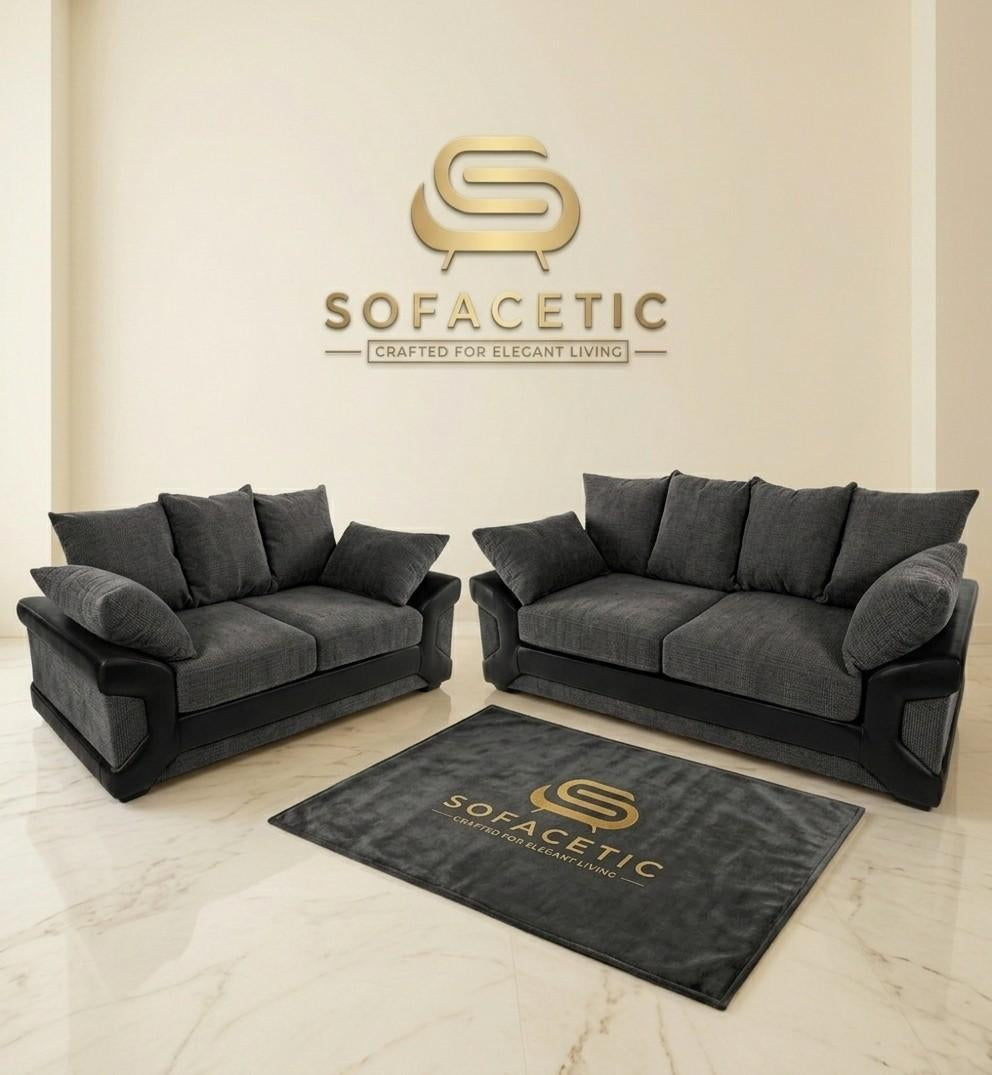 Dino Chenille Modern Sofa Set