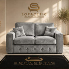 Ruby Alaska Plush velvet Sofa Set