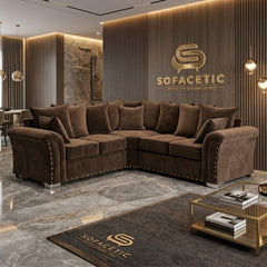 Harrison Juxon Plush velvet Sofa Set