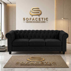 Olympia Chesterfield  Chenile  Sofa Set