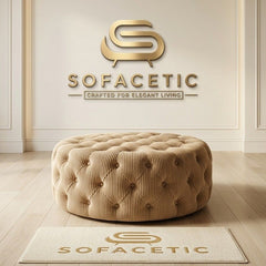 Premium Footstool in Jumbo Cord Fabric